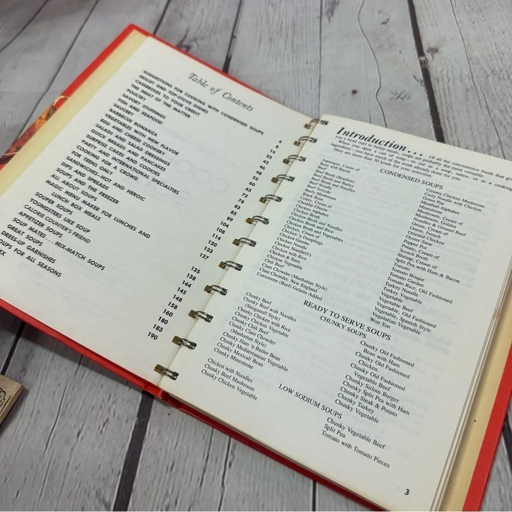 vintage 1982 a campbell cookbook cooking with soup Americana nostalgia collect
